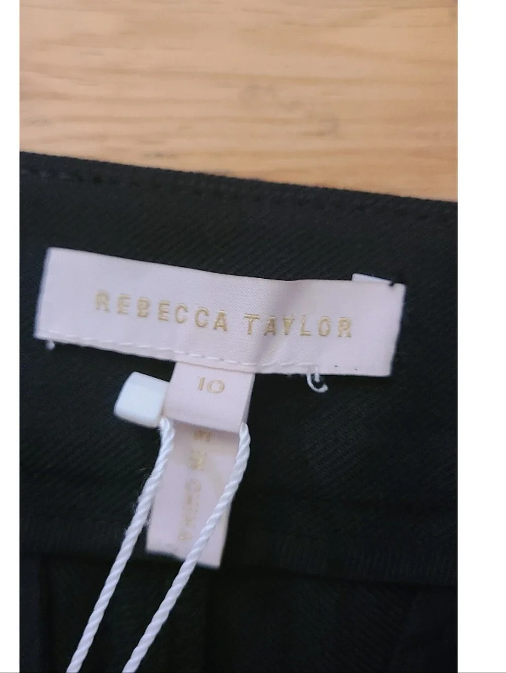 🆕️ Rebecca Taylor Women's Ottoman Notch Suit Pant Black 10 Minimalist Preppy